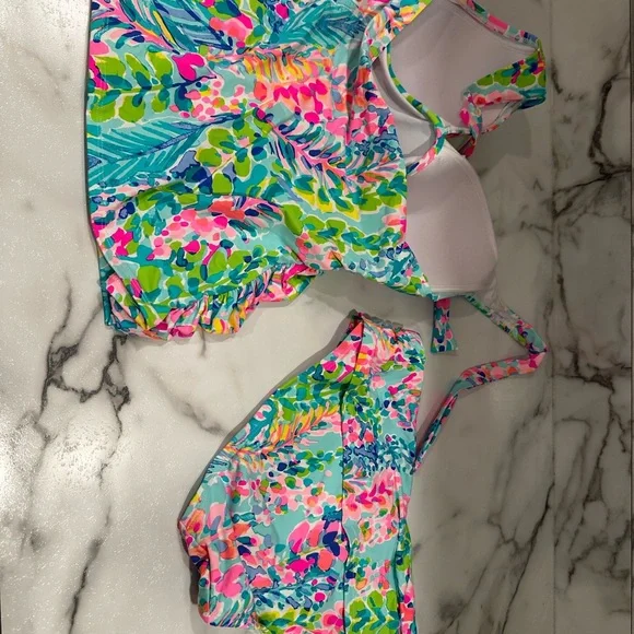 Colorful Leaf Print Bikini Set - Picture 4 of 4